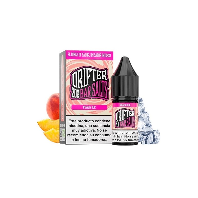 Liquid Drifter Bar Salts 10ml - Peach Ice 20mg | Eliq Vapoteur