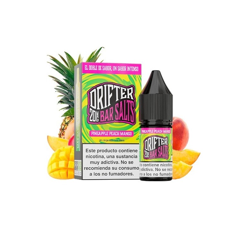 Liquid Drifter Bar Salts 10ml - Ananas Pêche Mangue 20mg | Eliq Vapoteur