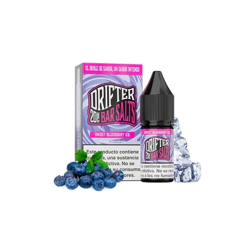 Liquid Drifter Bar Salts 10ml - Sweet Blueberry Ice 20mg | Eliq Vapoteur
