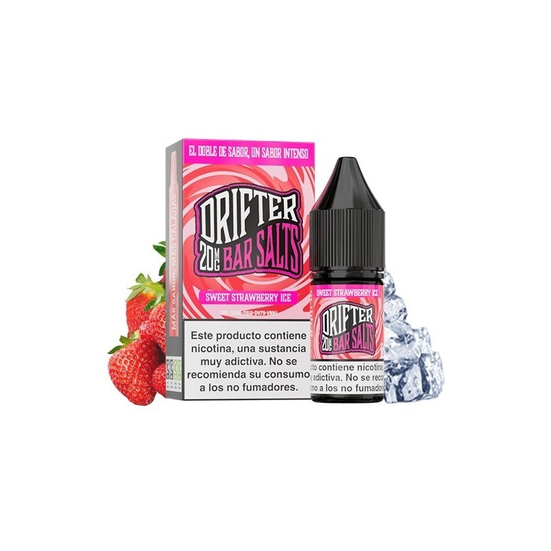 Liquid Drifter Bar Salts 10ml - Sweet Strawberry Ice 20mg | Eliq Vapoteur