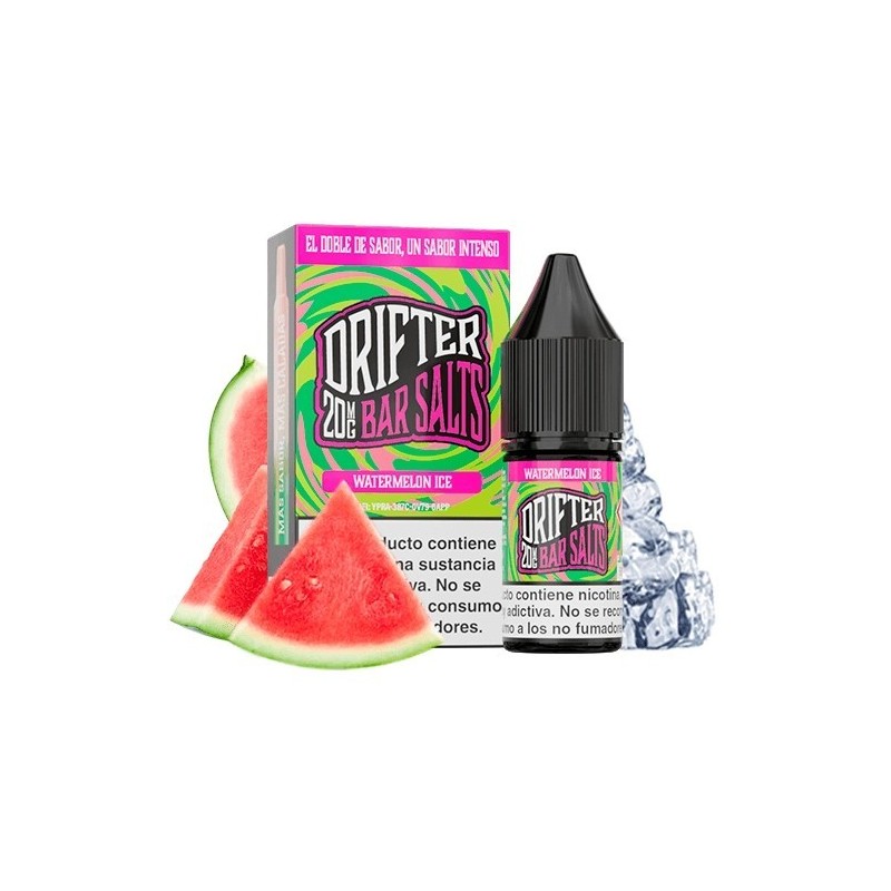 Liquid Drifter Bar Salts 10ml - Watermelon Ice 20mg | Eliq Vapoteur