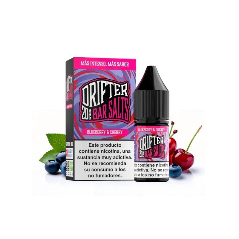 Liquid Drifter Bar Salts 10ml - Myrtille Cerise 20mg | Eliq Vapoteur