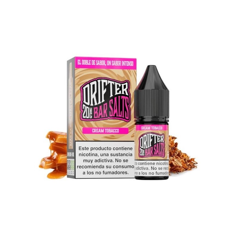Liquid Drifter Bar Salts 10ml - Cream Tobacco 20mg | Eliq Vapoteur