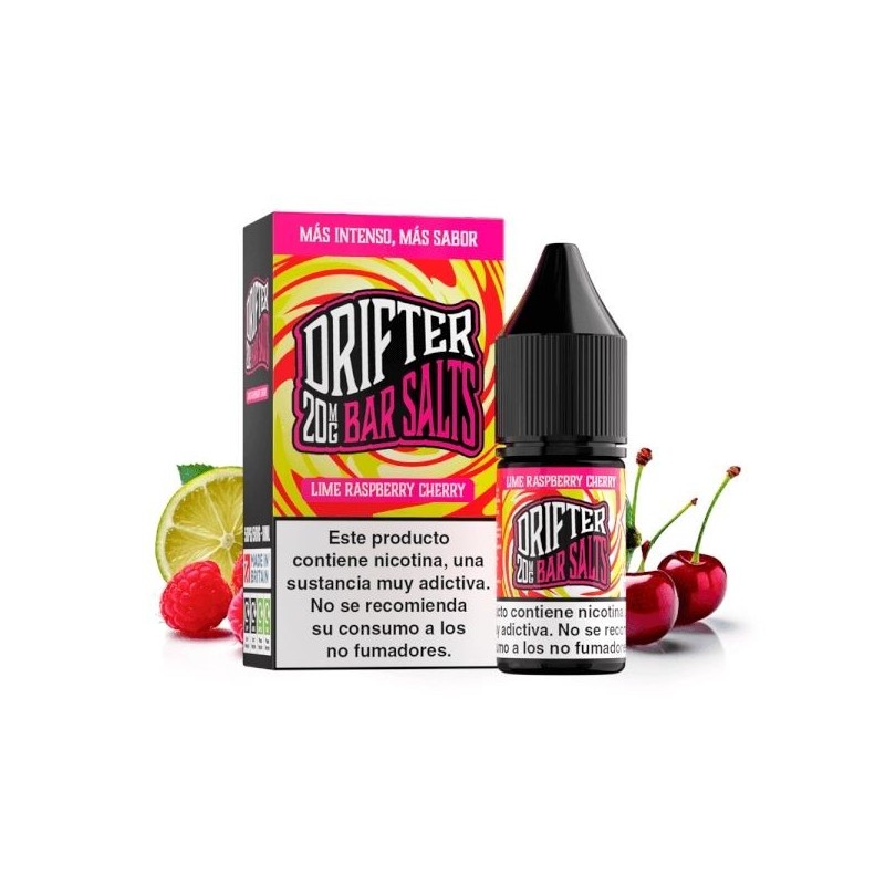 Liquid Drifter Bar Salts 10ml - Raspberry Cherry 20mg | Eliq Vapoteur