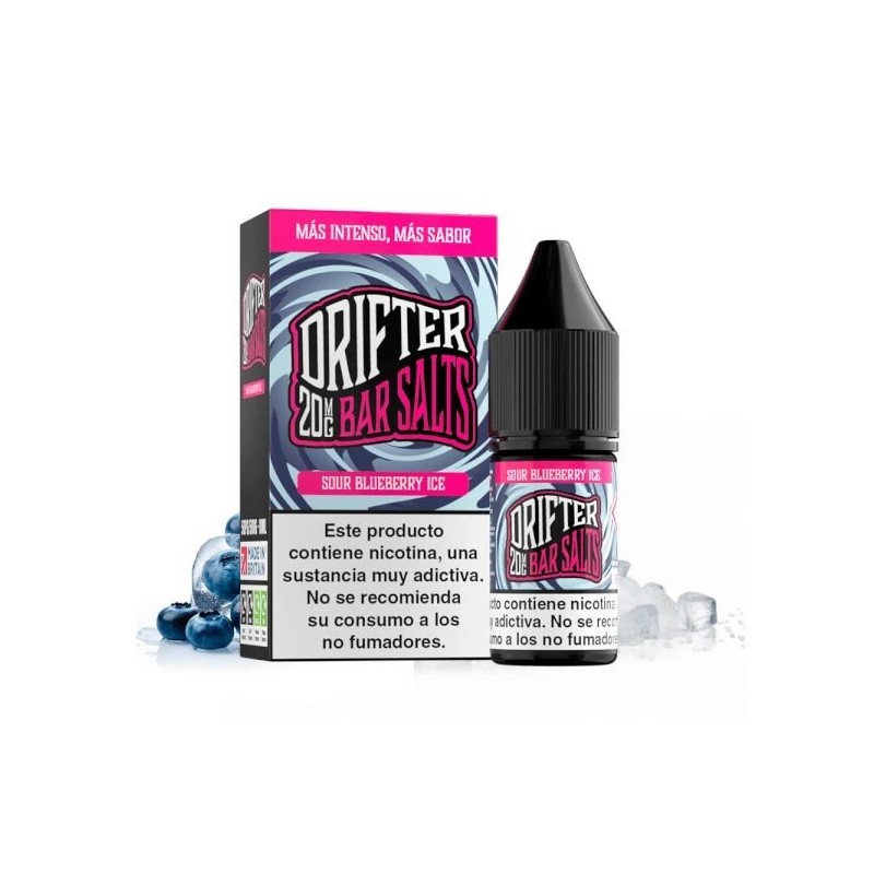 Liquid Drifter Bar Salts 10ml - Sour Blueberry Ice 20mg | Eliq Vapoteur