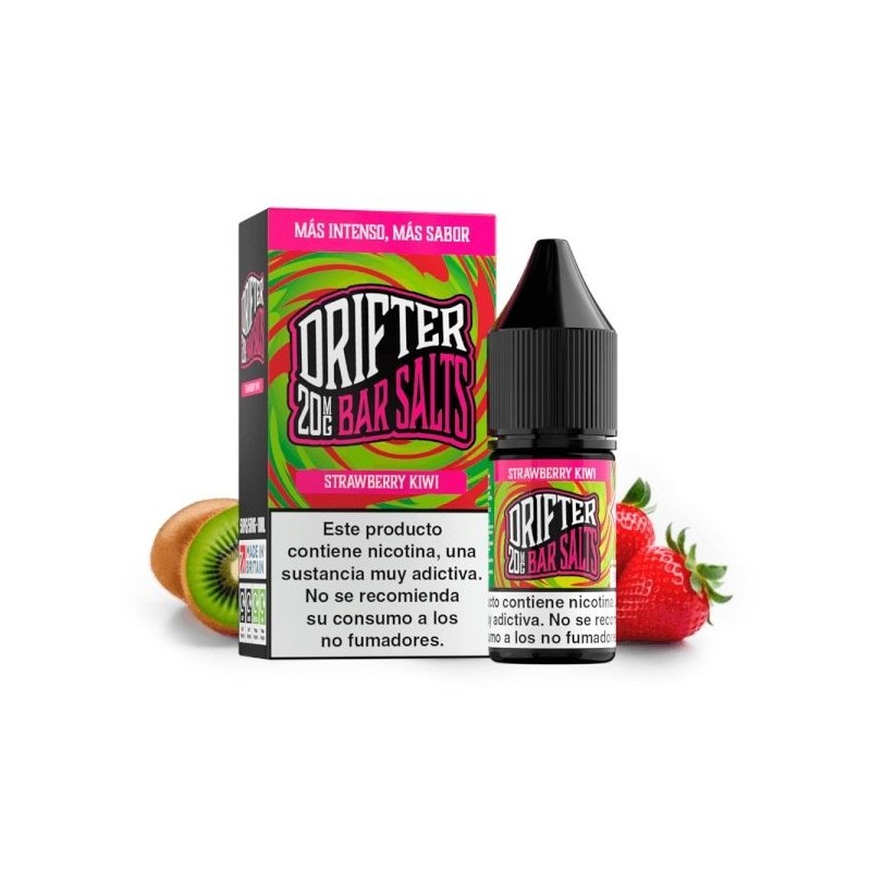Liquid Drifter Bar Salts 10ml - Strawberry Kiwi 20mg | Eliq Vapoteur