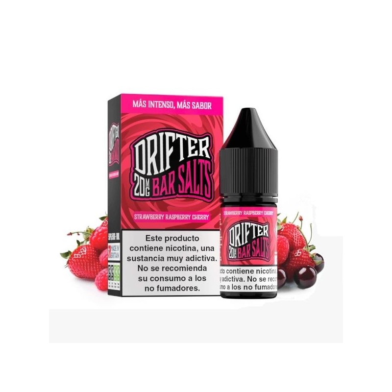 Liquid Drifter Bar Salts 10ml - Strawberry Raspberry Cherry 20mg | Eliq Vapoteur