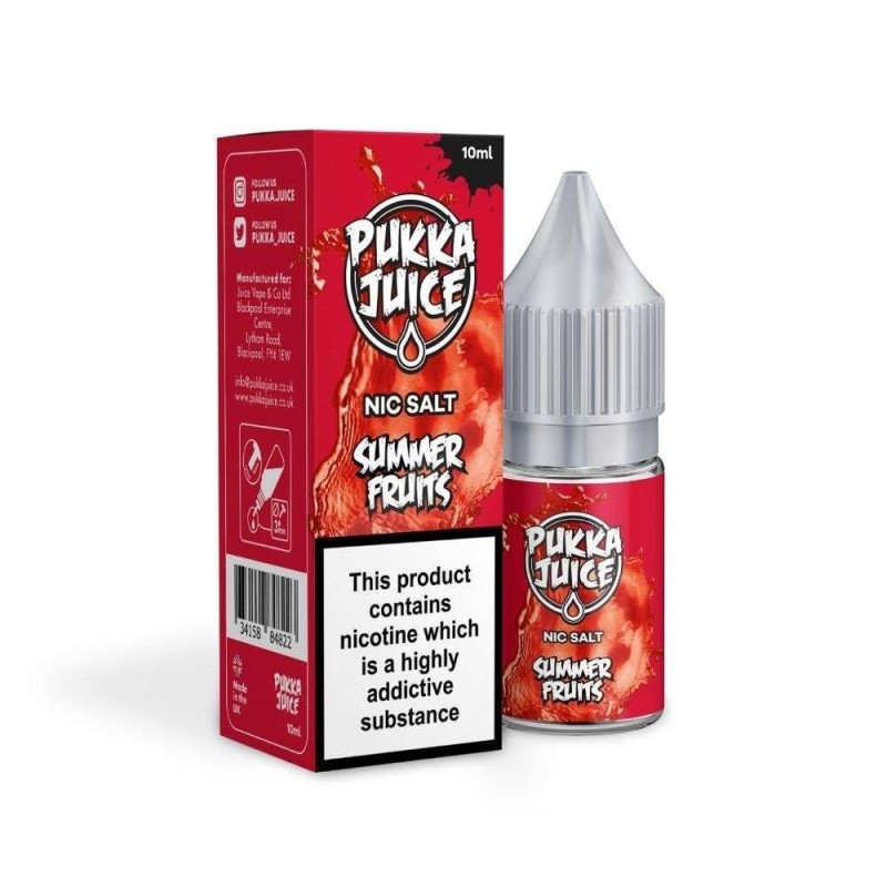 Pukka Juice Nic Salt 10ml - Summer Fruits 20mg | EliqVapoteur