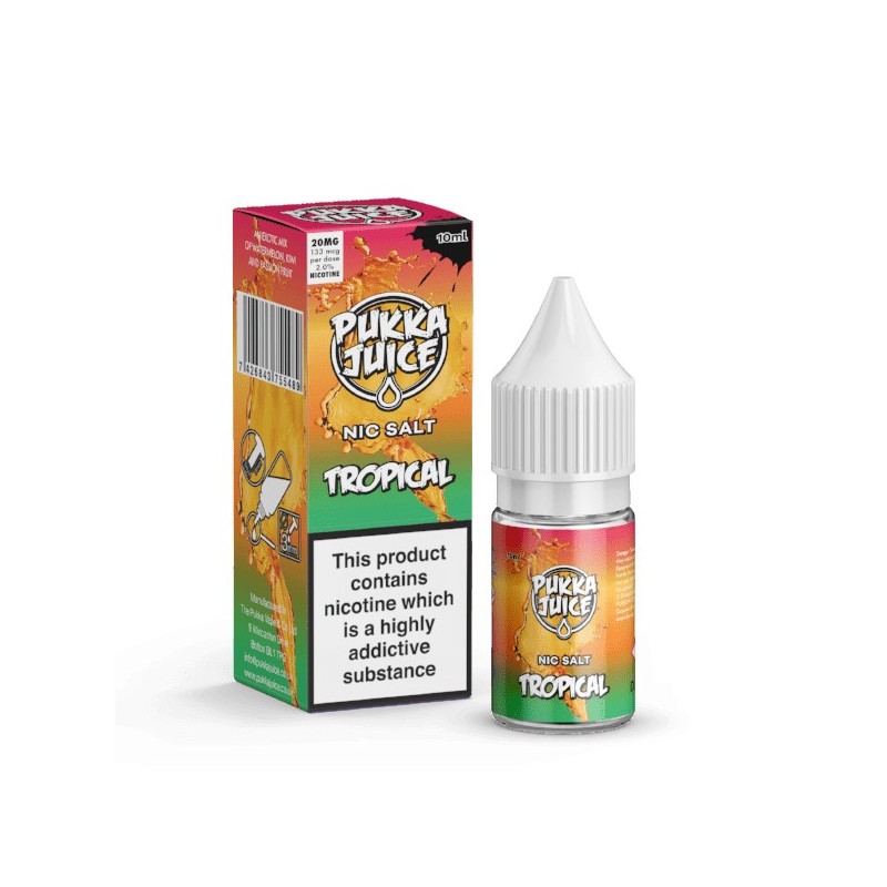 Liquid Pukka Juice Nic Salt 10ml - Tropical 20mg | Eliq Vapoteur