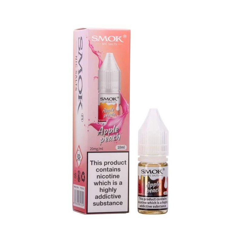 Liquid Smok Nic Salts 10ml - Apple Peach 20mg | Eliq Vapoteur