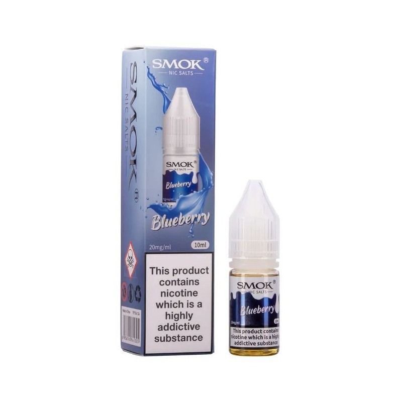 Liquid Smok Nic Salts 10ml - Blueberry 20mg | Eliq Vapoteur