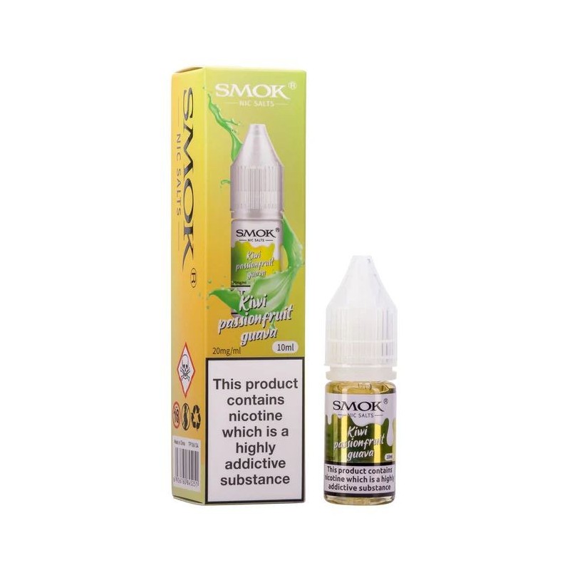 Smok Nic Salts E-liquid 10ml - Kiwi Passionfruit Guava 20mg | EliqVapoteur