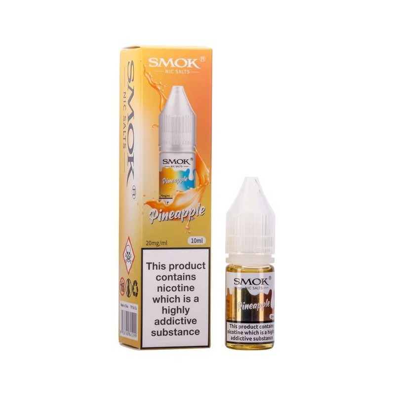 Liquid Smok Nic Salts 10ml - Pineapple 20mg | Eliq Vapoteur