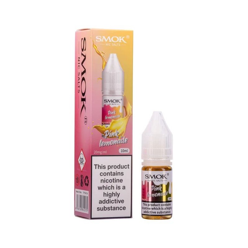 Liquid Smok Nic Salts 10ml - Pink Lemonade 20mg | Eliq Vapoteur