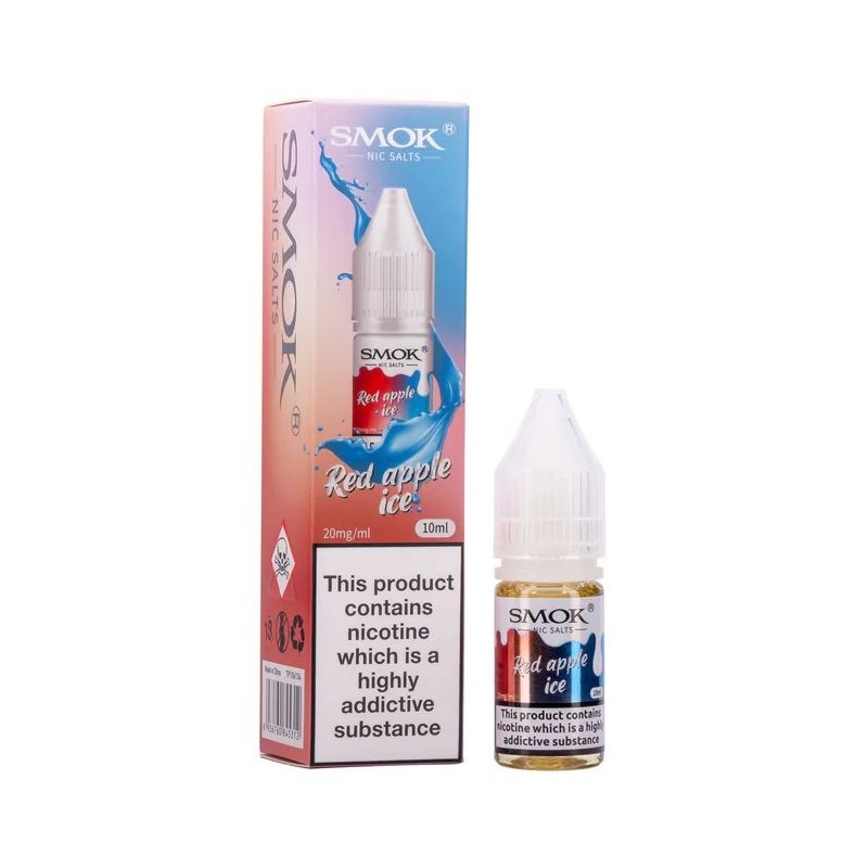 Liquid Smok Nic Salts 10ml - Red Apple Ice 20mg | Eliq Vapoteur