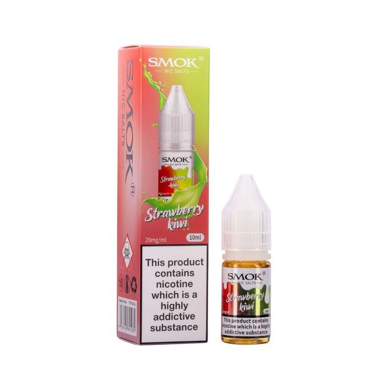 Liquid Smok Nic Salts 10ml - Strawberry Kiwi 20mg | Eliq Vapoteur