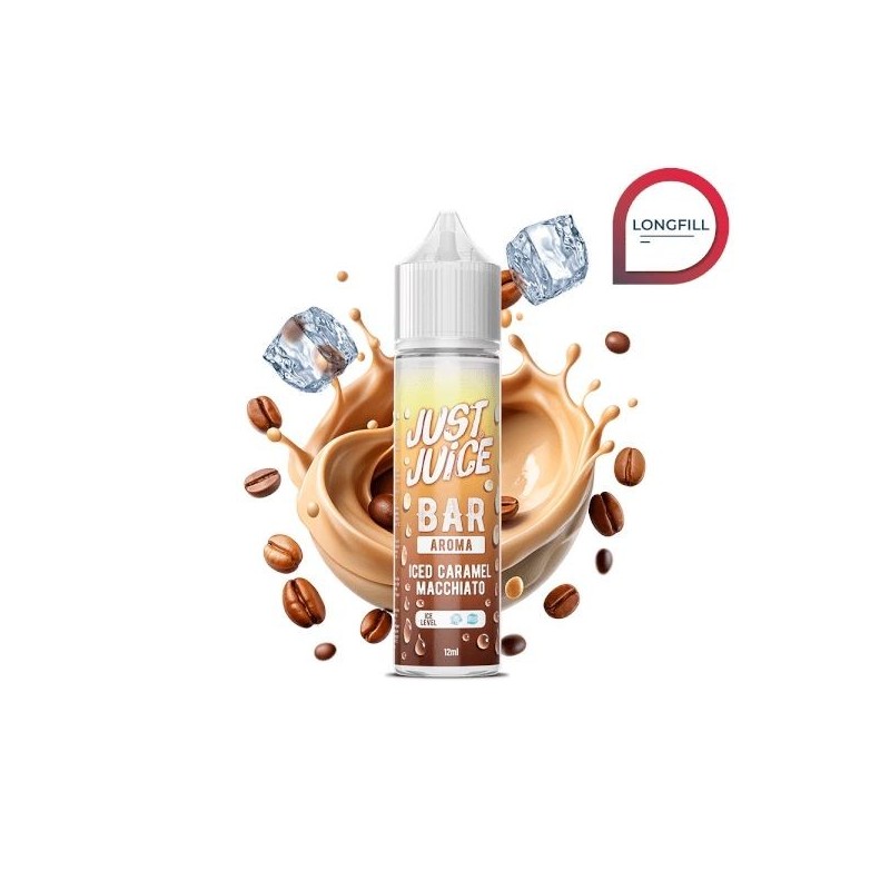 Longfill Just Juice Bar 12/60ml - Caramel Macchiato Glacé | EliqVapoteur
