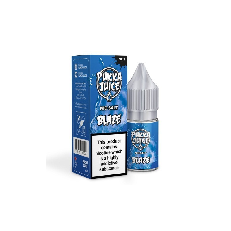 Liquid Pukka Juice Salt 10ml - Blaze 10mg | Eliq Vapoteur
