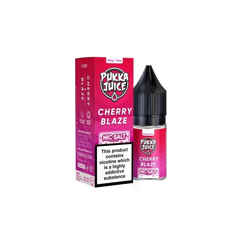 Liquid Pukka Juice Salt 10ml - Cherry Blaze 10mg | Eliq Vapoteur