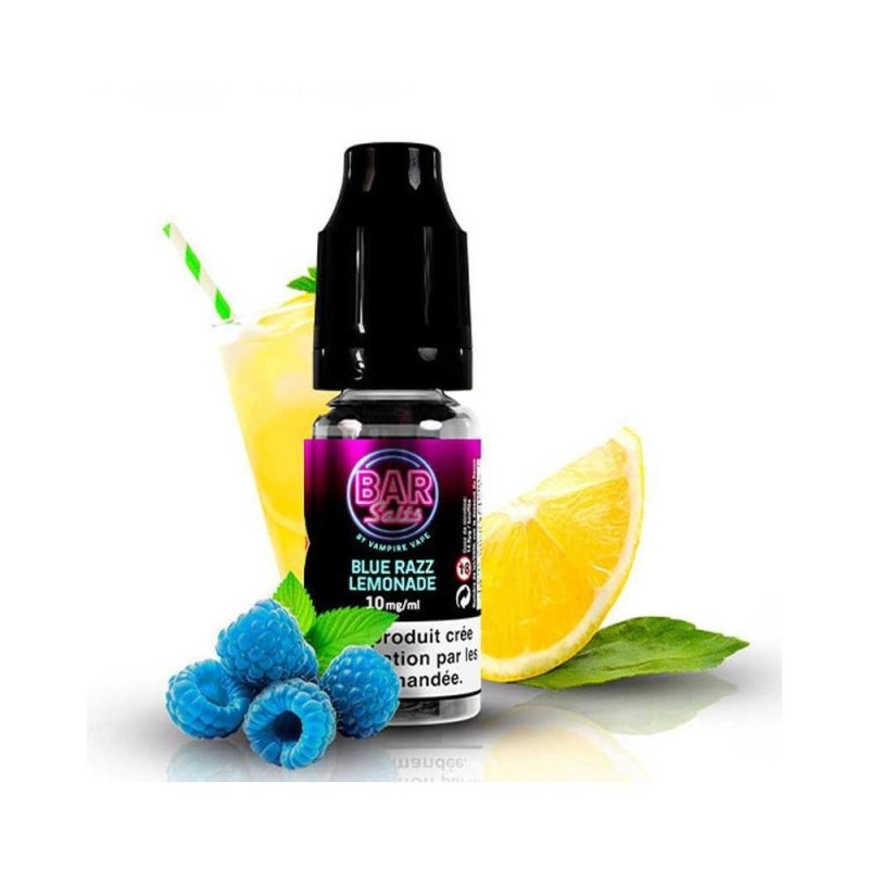 Liquid Vampire Vape Bar Salts 10ml - Blue Razz Lemonade 10mg | Eliq Vapoteur