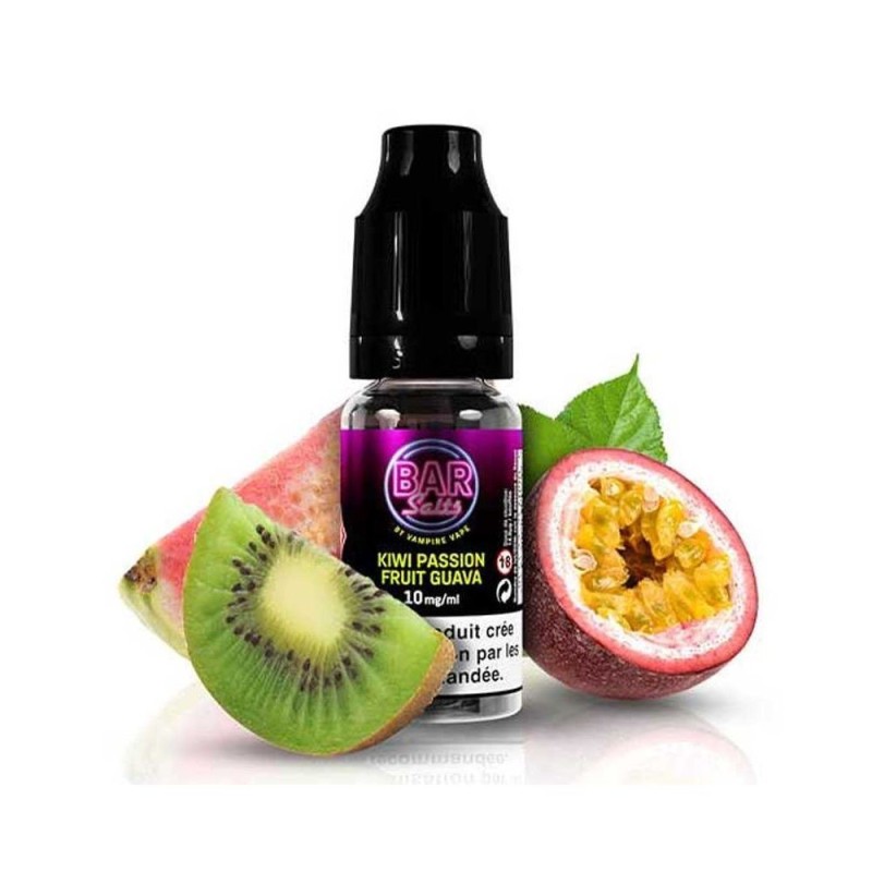 Liquid Vampire Vape Bar Salts 10ml - Kiwi Passion Fruit Guava 10mg | Eliq Vapoteur