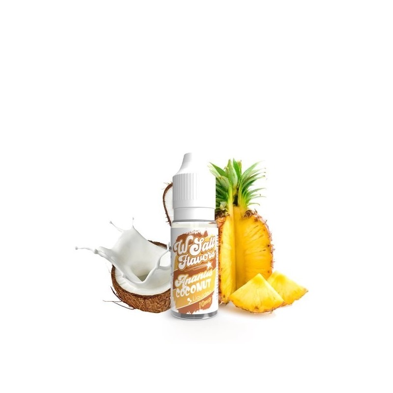 Liquide Wsalt Flavour 10ml - Ananas Coco 10ml | EliqVapoteur