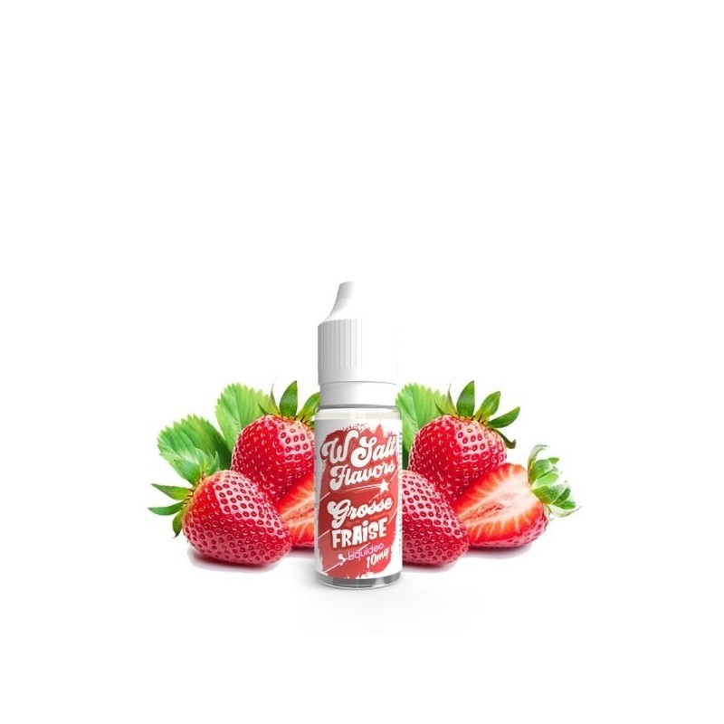 Liquid Wsalt Flavor 10ml - Large Strawberry 10mg | Eliq Vapoteur