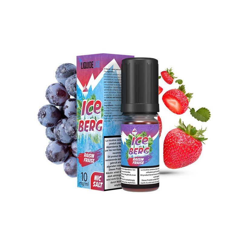 Liquid Iceberg O'J Lab 10ml - Raisin Fraise 20mg | Eliq Vapoteur