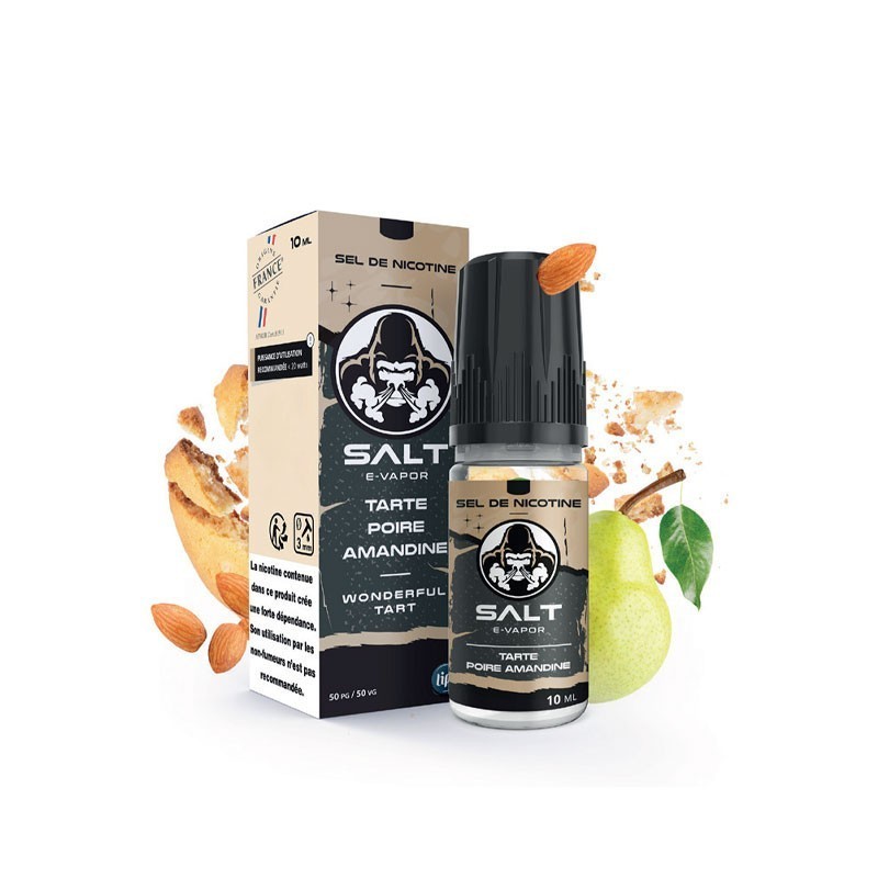 Liquid E-Vapor Salt 10ml - Tart Poire Amandine 20mg | Eliq Vapoteur