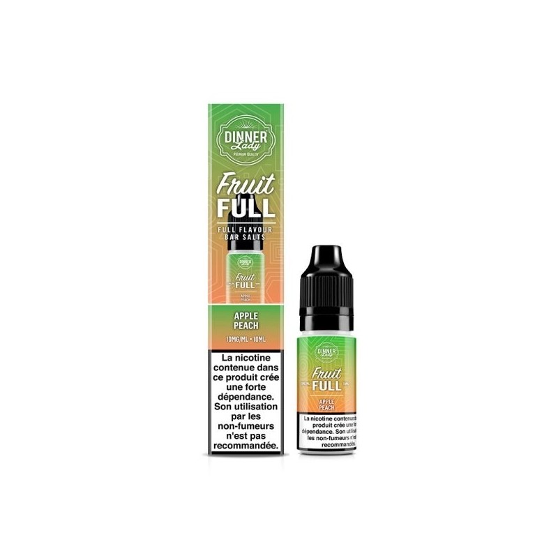 E-liquide Dinner Lady Fruit Full Salt 10ml - Pomme Pêche 20mg | EliqVapoteur