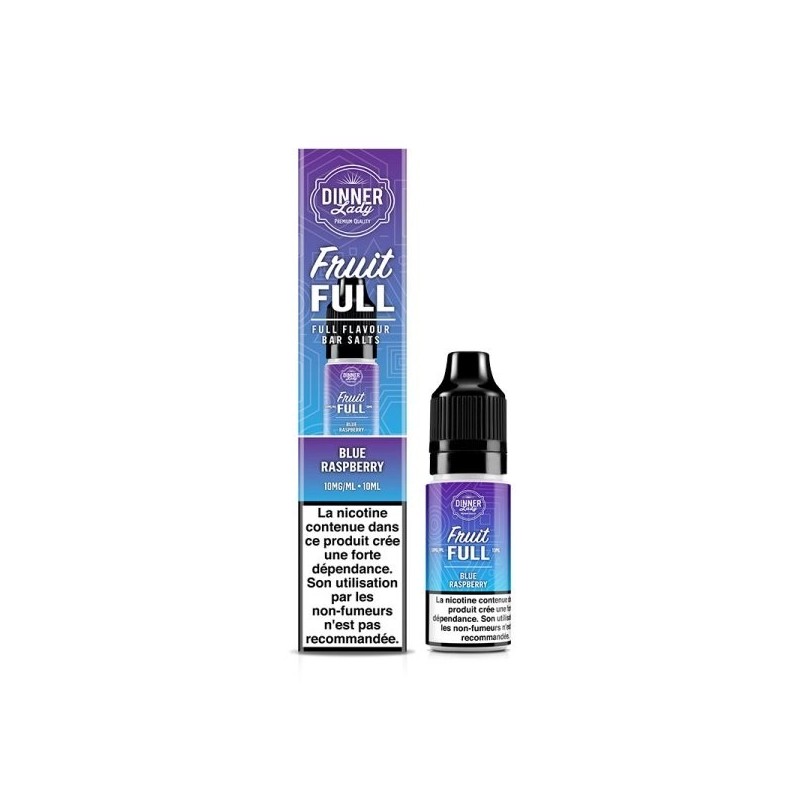 Liquid Dinner Lady Fruit Full Salt 10ml - Framboise Bleue 20mg | Eliq Vapoteur