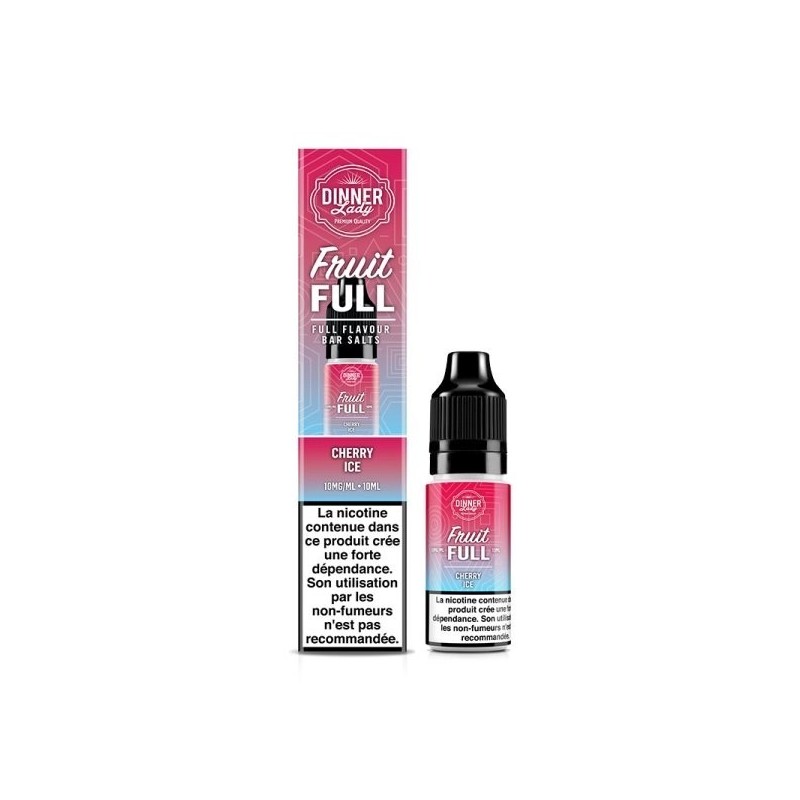 Liquid Dinner Lady Fruit Full Salt 10ml - Cerise Glacée 20mg | Eliq Vapoteur