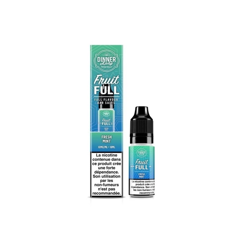 Liquid Dinner Lady Fruit Full Salt 10ml - Menthe Fraîche 20mg | Eliq Vapoteur