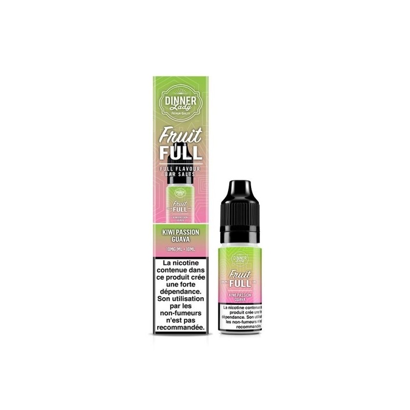 Liquid Dinner Lady Fruit Full Salt 10ml - Kiwi Passion Guava 20mg | Eliq Vapoteur