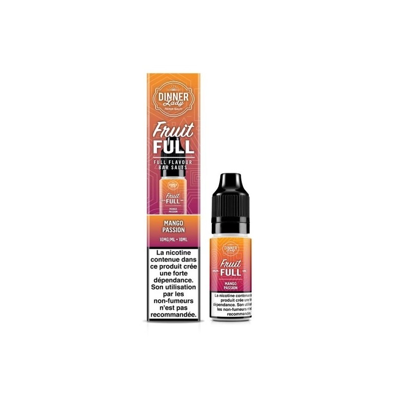 E-liquide Dinner Lady Fruit Full Salt 10ml - Mangue Passion 20mg | EliqVapoteur