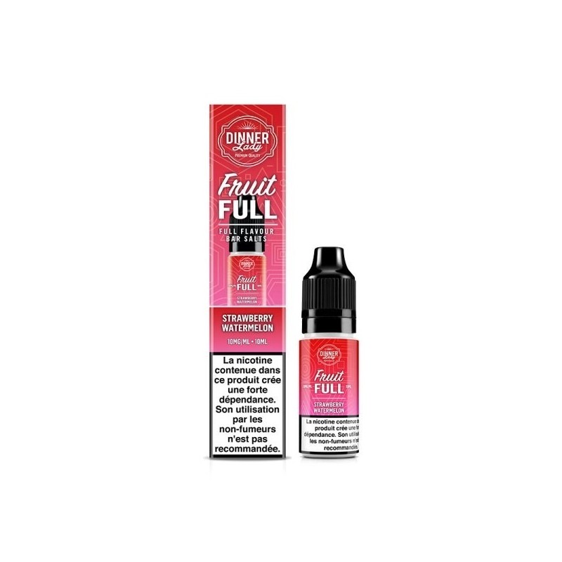 Liquid Dinner Lady Fruit Full Salt 10ml - Fraise Pastèque 20mg | Eliq Vapoteur