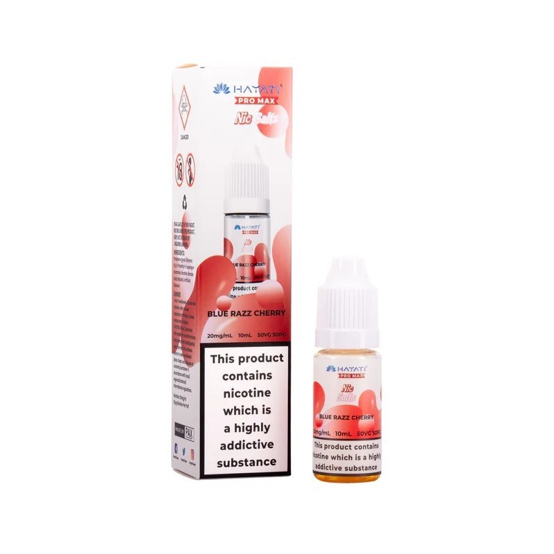 Liquid Hayati Pro Max Nic Salts 10ml - Blue Razz Cherry 20mg | Eliq Vapoteur