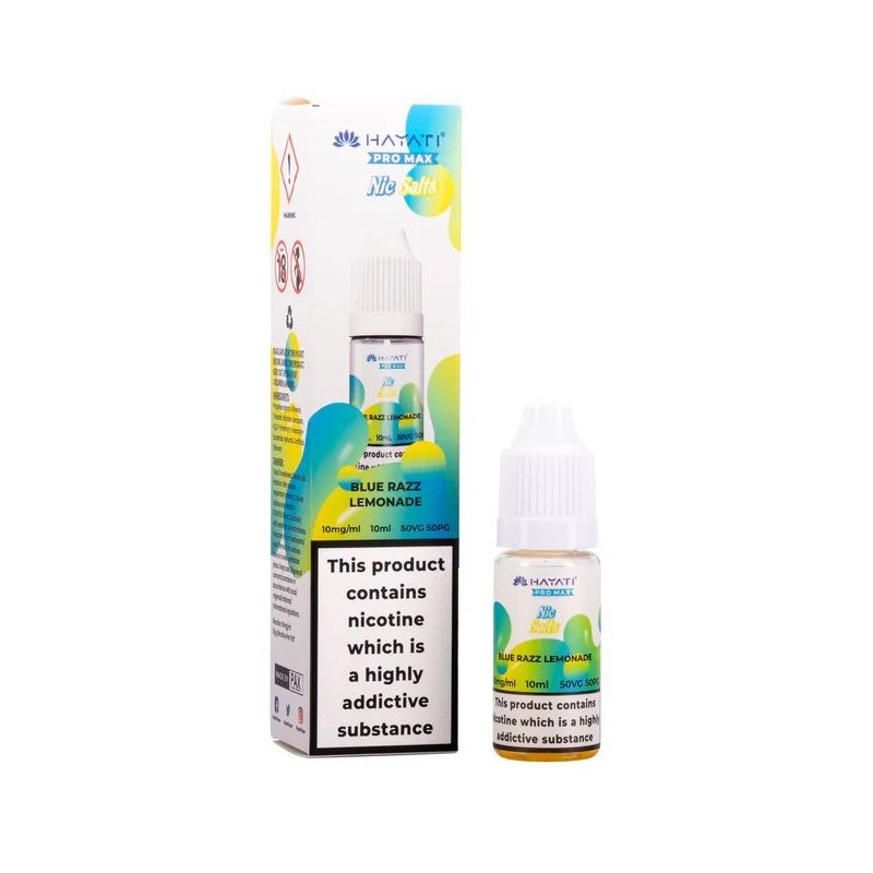 Liquid Hayati Pro Max Nic Salts 10ml - Blue Razz Lemonade 20mg | Eliq Vapoteur