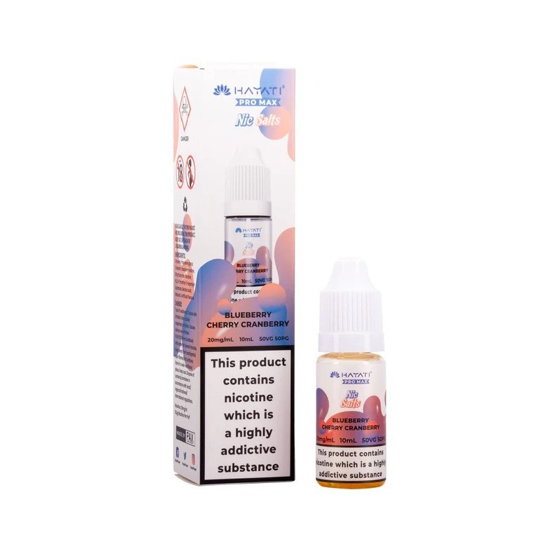 Liquid Hayati Pro Max Nic Salts 10ml - Myrtille Cerise Canneberge 20mg | Eliq Vapoteur