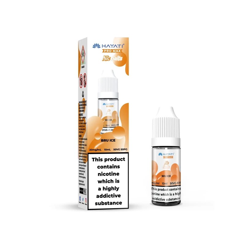 Liquid Hayati Pro Max Nic Salts 10ml - Bru Ice 20mg | Eliq Vapoteur