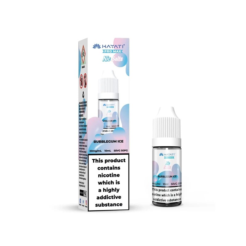 Liquid Hayati Pro Max Nic Salts 10ml - Bubblegum Ice 20mg | Eliq Vapoteur