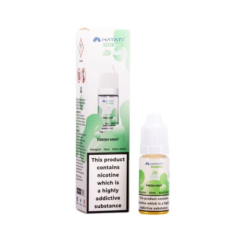 Liquid Hayati Pro Max Nic Salts 10ml - Menthe Fraîche 20mg | Eliq Vapoteur