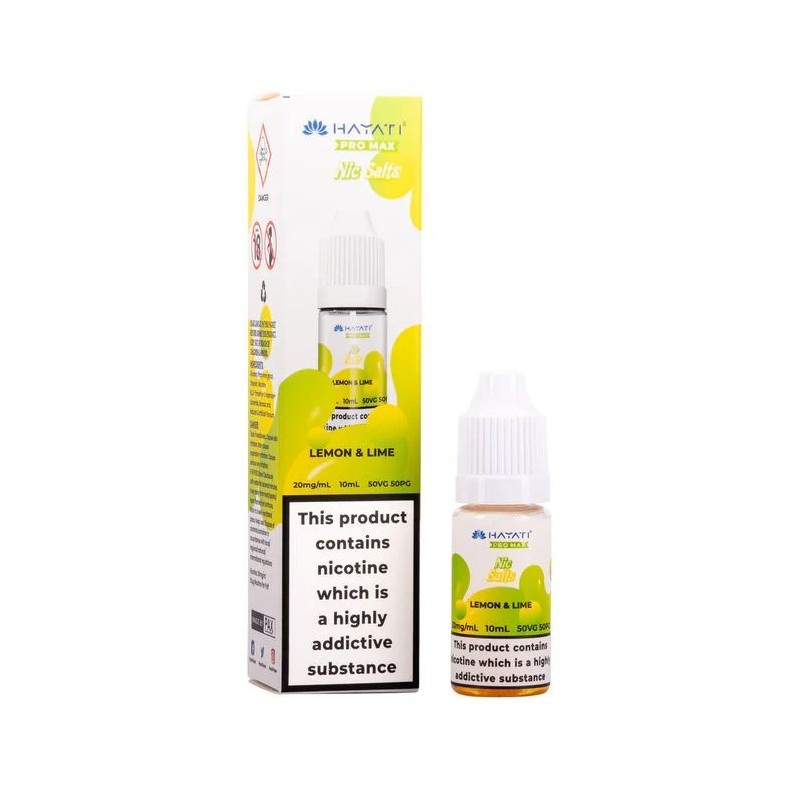 Liquid Hayati Pro Max Nic Salts 10ml - Citron & Lime 20mg | Eliq Vapoteur