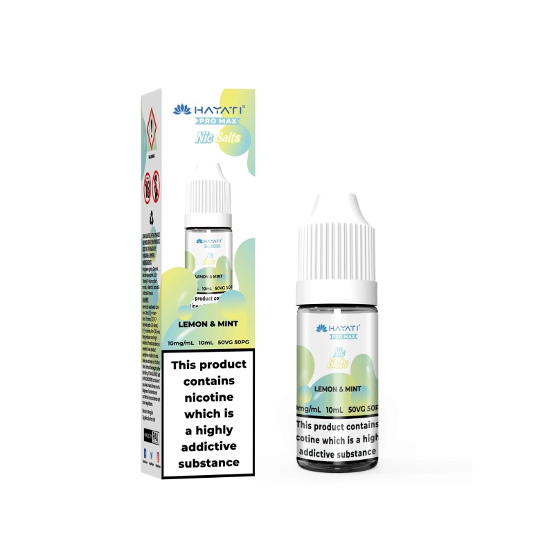 Hayati Pro Max Nic Salts E-liquid 10ml - Lemon & Mint 20mg | EliqVapoteur