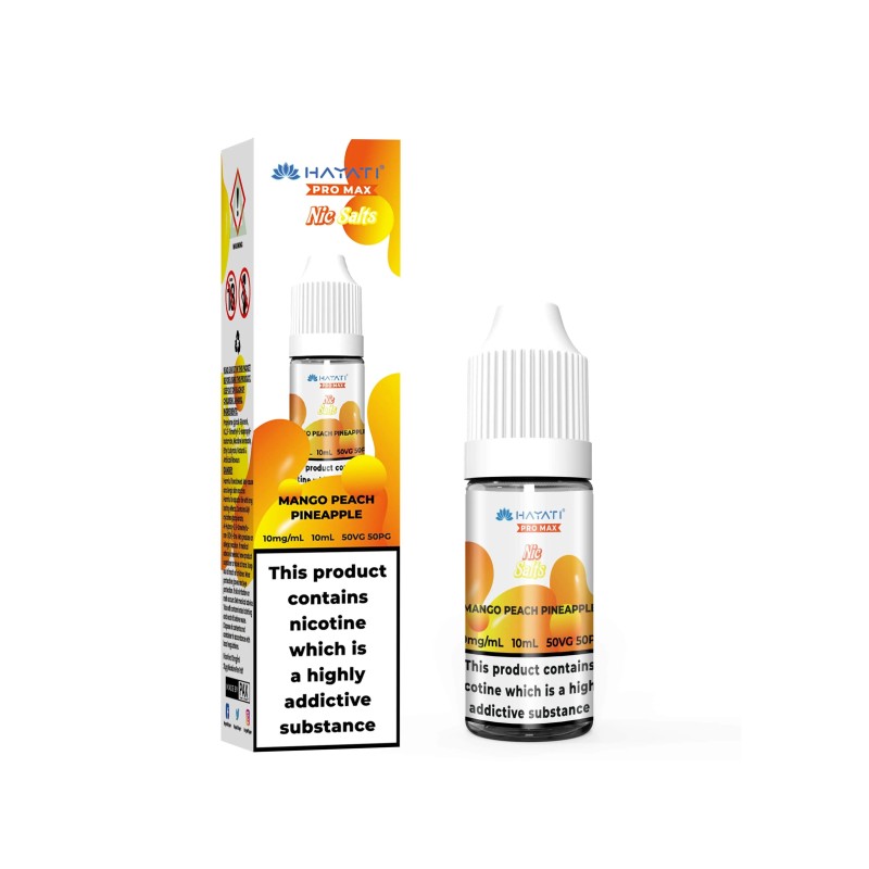 Liquid Hayati Pro Max Nic Salts 10ml - Mangue Pêche Ananas 20mg | Eliq Vapoteur