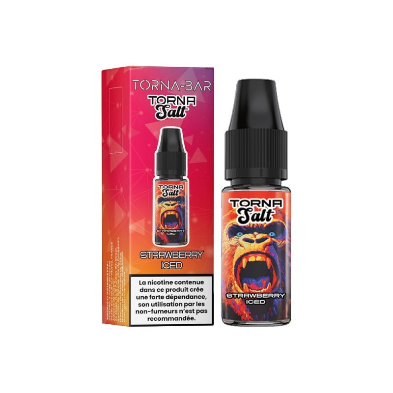 Liquid Torna-Bar Salt 10ml - Strawberry Iced 20mg | Eliq Vapoteur