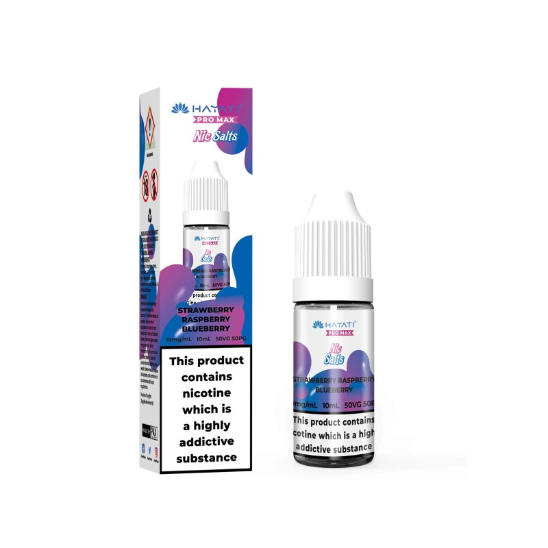Liquid Hayati Pro Max Nic Salts 10ml - Fraise Framboise Myrtille 20mg | Eliq Vapoteur