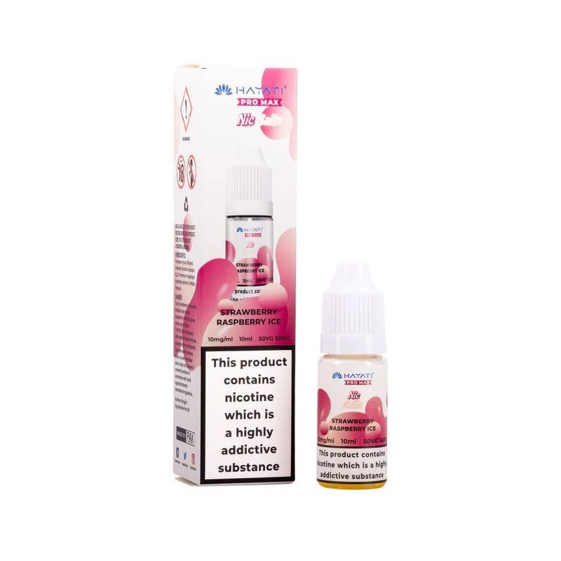 Liquid Hayati Pro Max Nic Salts 10ml - Fraise Framboise Glacée 20mg | Eliq Vapoteur
