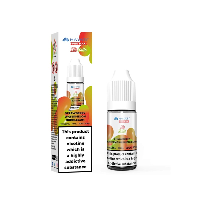 Liquid Hayati Pro Max Nic Salts 10ml - Fraise Pastèque Chewing-gum 20mg | Eliq Vapoteur
