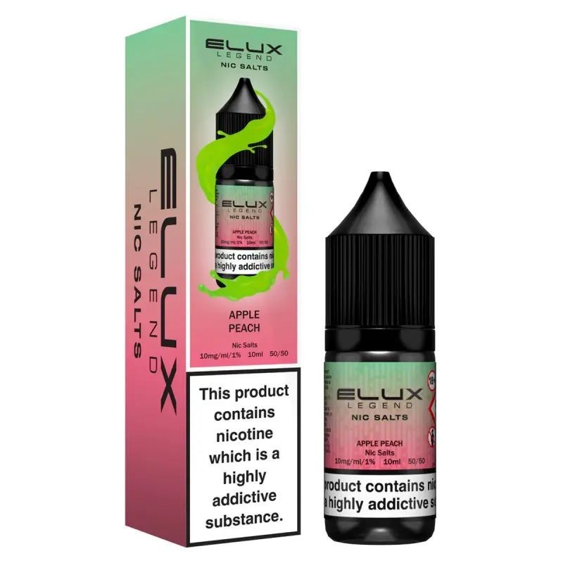 Liquid Elux Legend Nic Salts 10ml - Apple Peach 20mg | Eliq Vapoteur